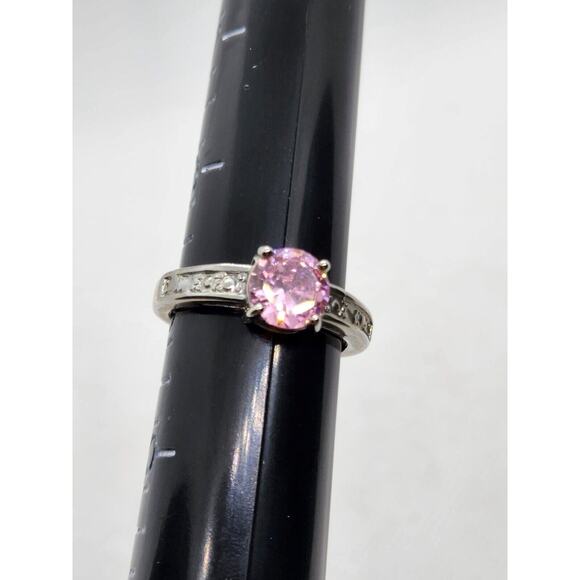 RINGS-DIAMOND CANDLE RINGS-Lot of 5-Size 9-Different "Stones"-Silver Tone - Picture 14 of 16